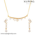 63666- Xuping Big promoción 18k oro joyería moderna venta conjunto de diseño